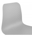 Chaise design gris en plastique et bois Delphine