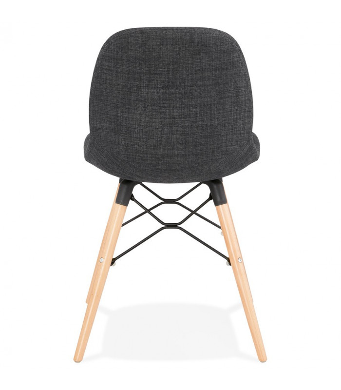 Chaise design gris foncé en tissu Kingston