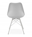 Chaise design gris en plastique Corvina