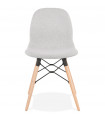 Chaise design gris clair en tissu Kingston