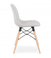 Chaise design gris clair en tissu Kingston