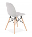 Chaise design gris clair en tissu Kingston