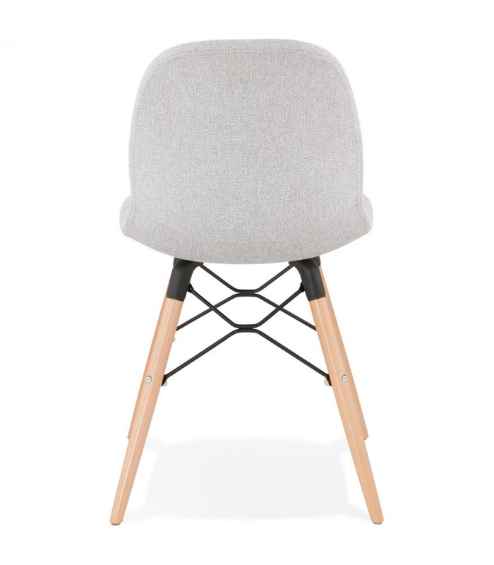 Chaise design gris clair en tissu Kingston