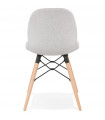 Chaise design gris clair en tissu Kingston