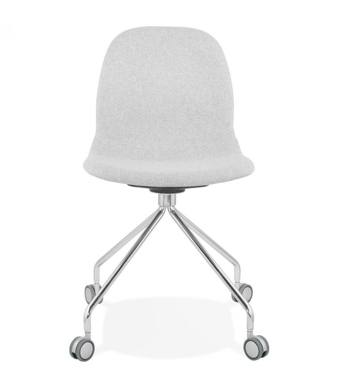 Chaise design gris clair en tissu Mahalla