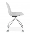 Chaise design gris clair en tissu Mahalla