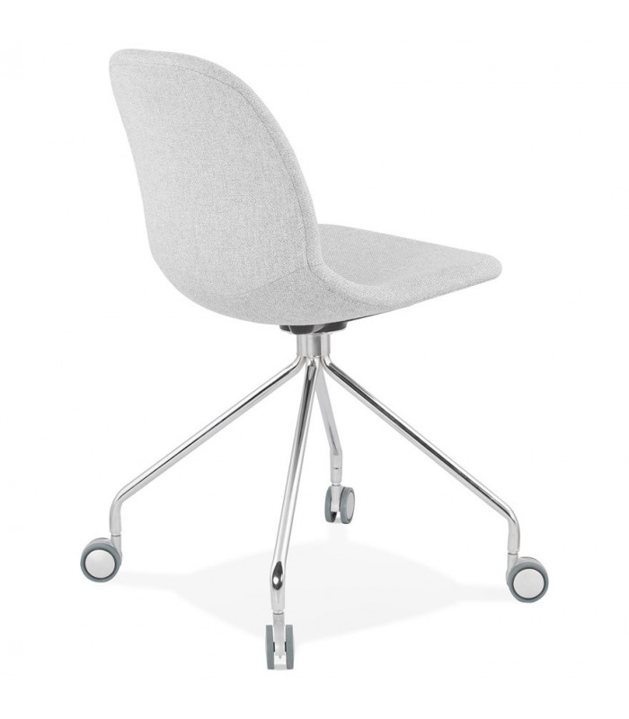 Chaise design gris clair en tissu Mahalla