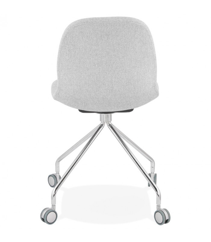 Chaise design gris clair en tissu Mahalla