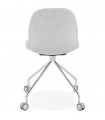 Chaise design gris clair en tissu Mahalla