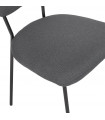 Chaise design gris foncé en tissu Meera
