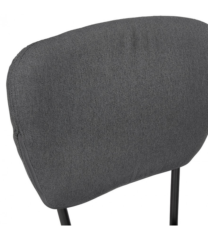 Chaise design gris foncé en tissu Meera