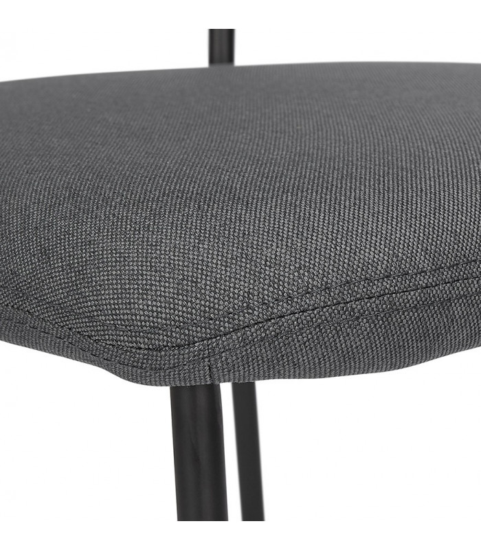 Chaise design gris foncé en tissu Meera