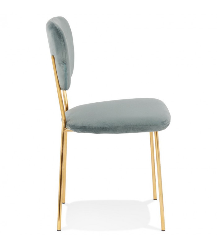 Chaise design gris en tissu Bodenn