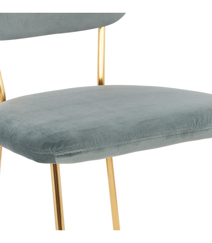 Chaise design gris en tissu Bodenn