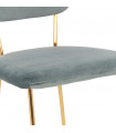 Chaise design gris en tissu Bodenn