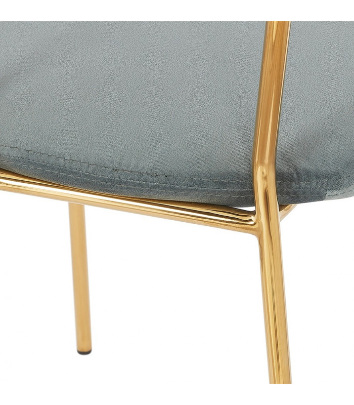 Chaise design gris en tissu Bodenn