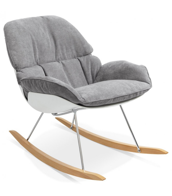 Fauteuil design gris clair en tissu Langella