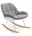 Fauteuil design gris clair en tissu Langella