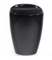 tabouret bas noir en tissu et plastique Connery