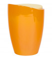 tabouret bas orange en tissu et plastique Connery