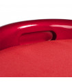 tabouret bas rouge en tissu et plastique Connery