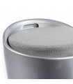 tabouret bas argent en tissu et plastique Connery