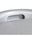 tabouret bas argent en tissu et plastique Connery