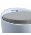 tabouret bas blanc en tissu et plastique Connery