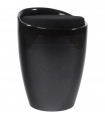 tabouret bas noir en tissu et plastique Connery