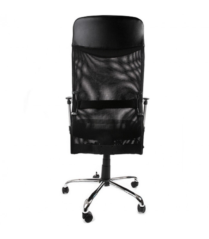 fauteuil de bureau noir en tissu et similicuir Belfont