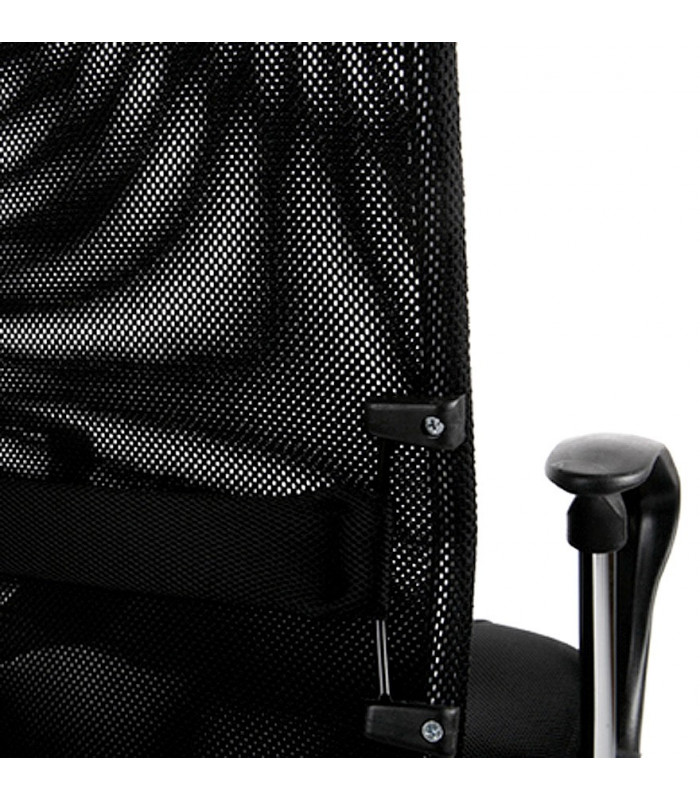fauteuil de bureau noir en tissu et similicuir Belfont
