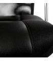 fauteuil de bureau noir en tissu et similicuir Belfont