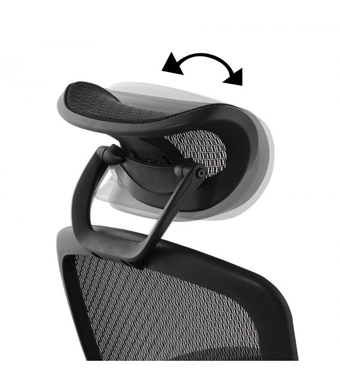 fauteuil de bureau noir en tissu Fargo