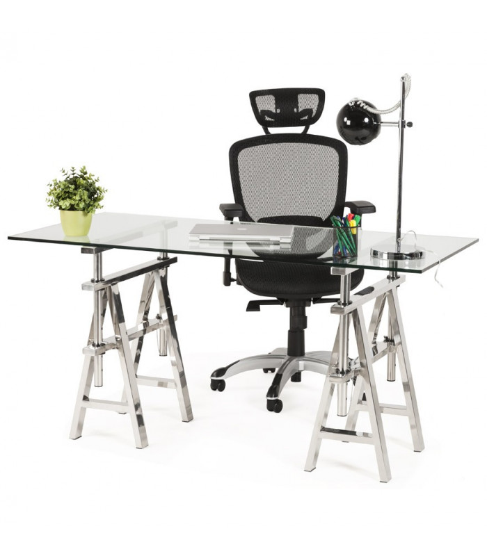fauteuil de bureau noir en tissu Fargo
