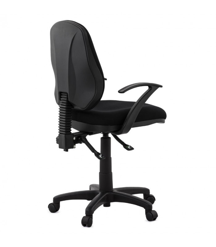 fauteuil de bureau noir en tissu Amphi