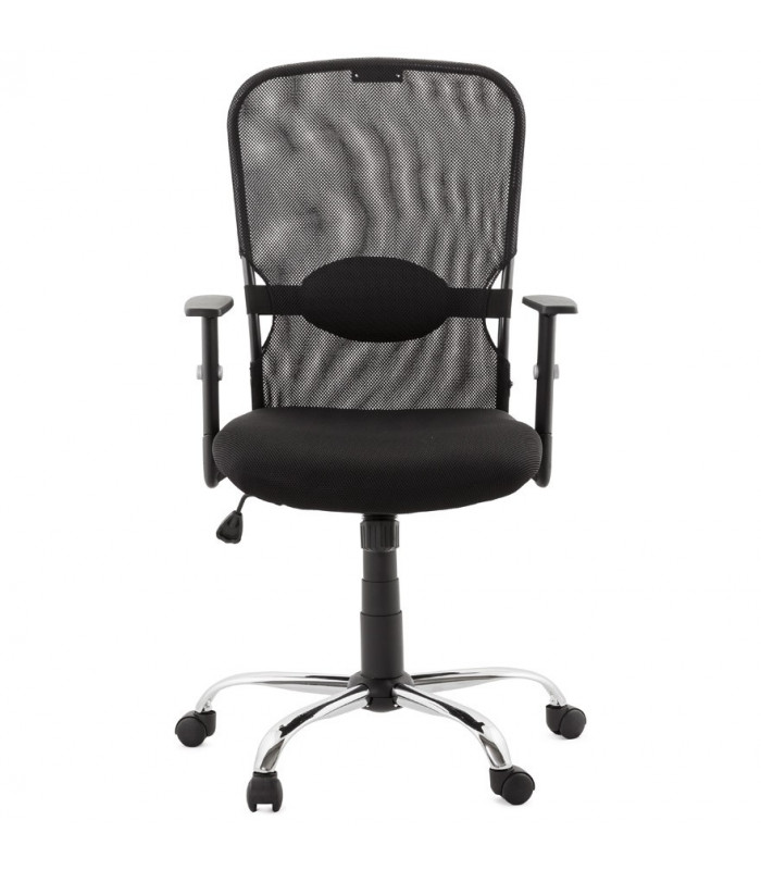 Fauteuil de bureau noir en tissu Mornington
