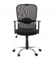 Fauteuil de bureau noir en tissu Mornington