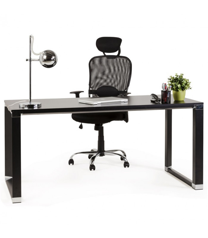 Fauteuil de bureau noir en tissu Mornington