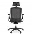 Fauteuil de bureau noir en tissu Johnson