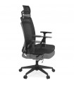 Fauteuil de bureau noir en tissu Johnson