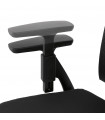 Fauteuil de bureau noir en tissu Johnson