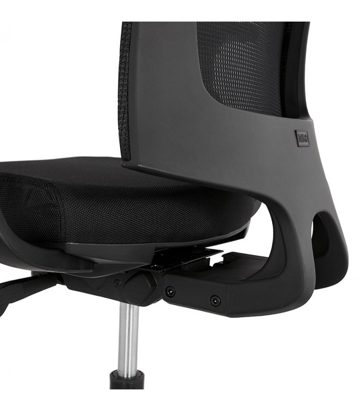Fauteuil de bureau noir en tissu Johnson