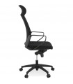 Fauteuil de bureau noir en tissu Melody