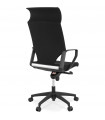 Fauteuil de bureau noir en tissu Melody