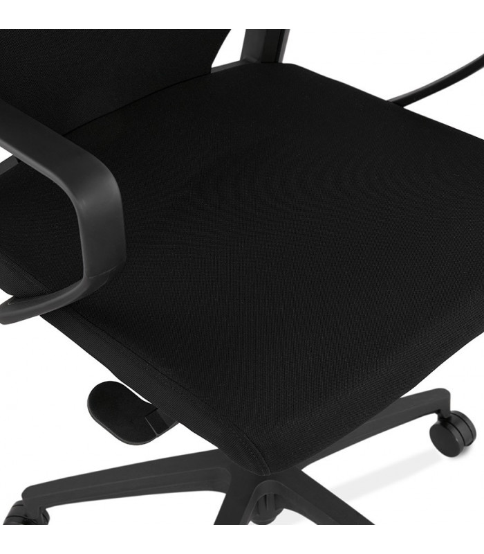 Fauteuil de bureau noir en tissu Melody
