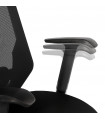 Fauteuil de bureau noir en tissu Lincoln