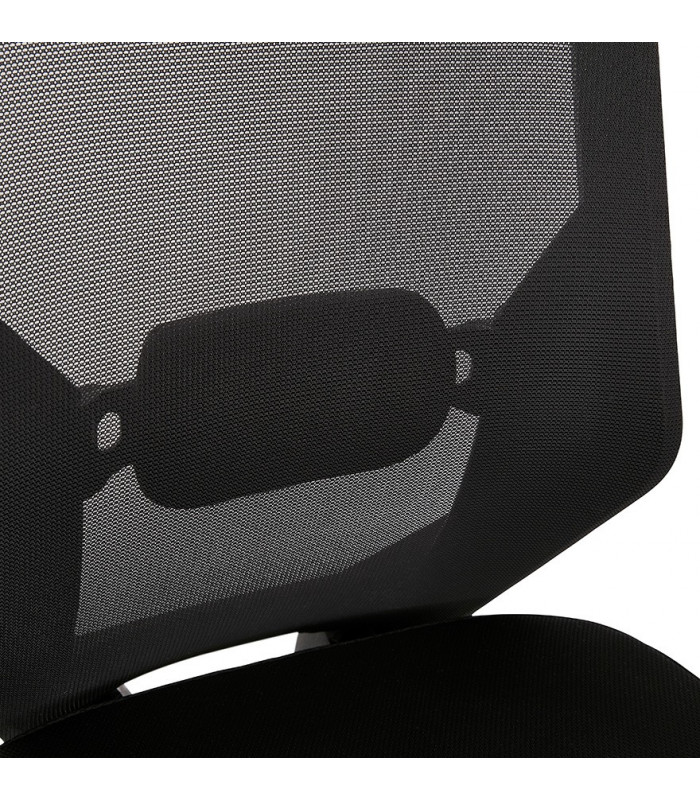 Fauteuil de bureau noir en tissu Lincoln