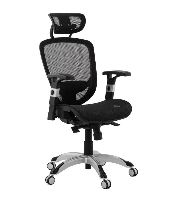 fauteuil de bureau noir en tissu Fargo