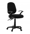 fauteuil de bureau noir en tissu Amphi