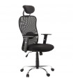 Fauteuil de bureau noir en tissu Mornington